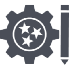 A dark gray gear with three white stars inside, positioned next to a vertical pencil icon on a light gray background—ideal for representing a working dog kennel or related services.