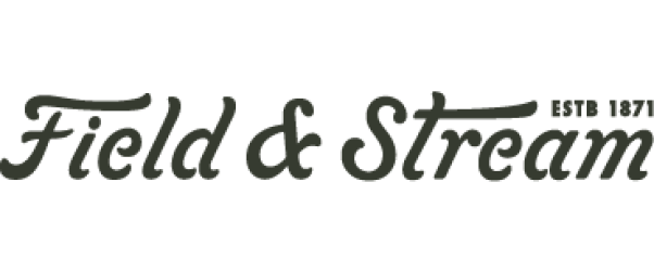 Logo with the words Field & Stream in a bold, cursive font, and ESTB 1871 in a smaller font to the right. Perfect for any hunting dog kennel, the dark text stands out against a light background.