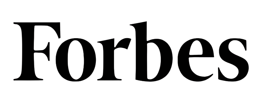 The image displays the word Forbes in large, bold, black serif font on a white background, resembling branding for premium outdoor gear or a luxury dog kennel.