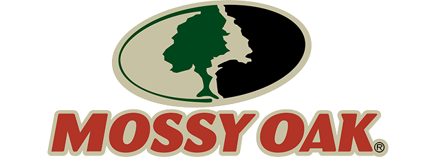 Mossy Oak logo with a green tree inside a tan oval and bold red MOSSY OAK text below—perfect for any working dog enthusiast or for adding style to your favorite dog kennel or crate setup.